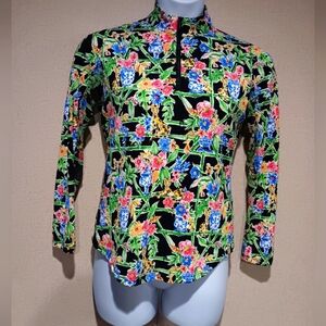 G Lifestyle Vibrant Floral Long Sleeve Men's Shirt Size M